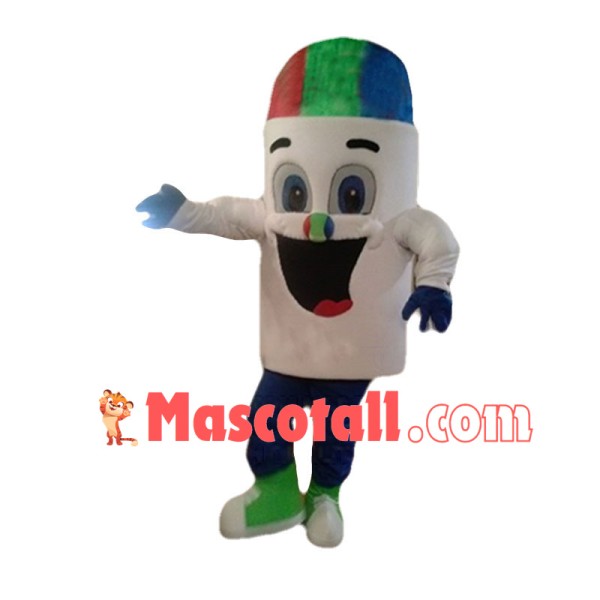 Power Pencil Cartoon Mascot Costume