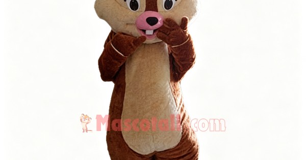 Adventurous Chip the Chipmunk Mascot Cartoon Costume