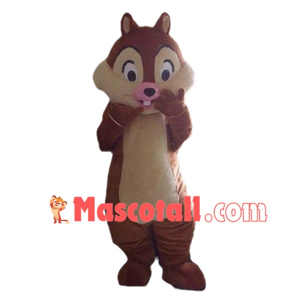 Adventurous Chip the Chipmunk Mascot Cartoon Costume 