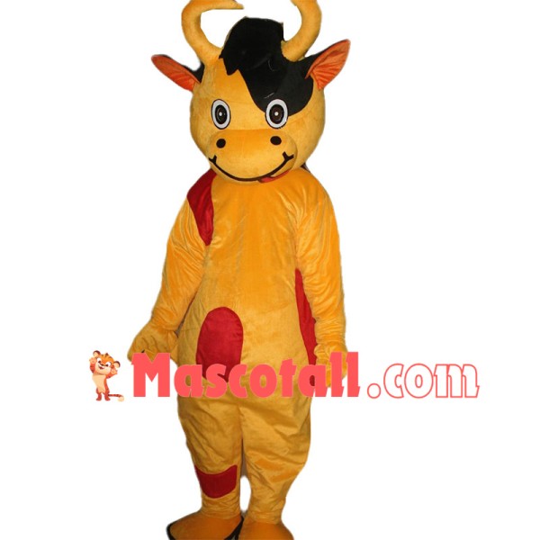 Lovely Yellow Dairy Cow Mascot Costume