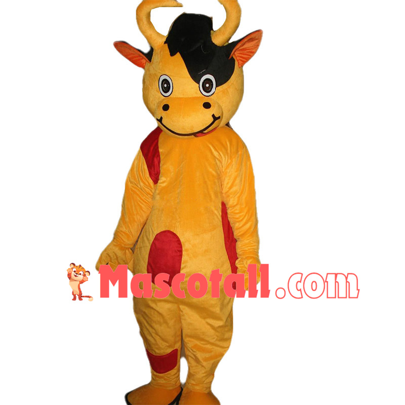 Lovely Yellow Dairy Cow Mascot Costume