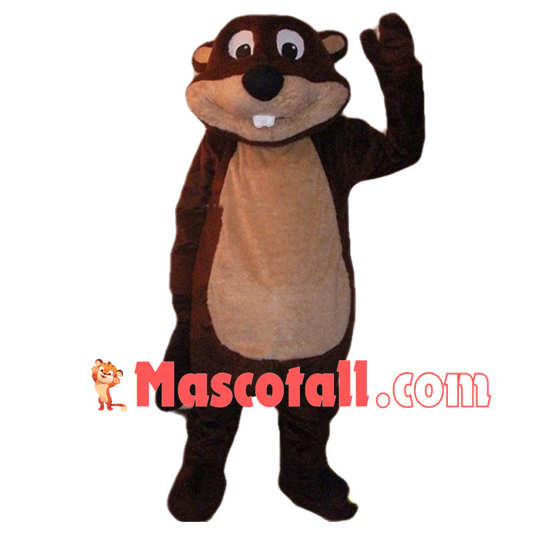 Cowardly Beaver Mascot Adult Costume