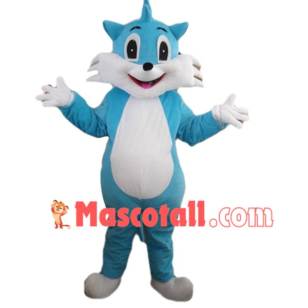 Lovely Blue Fox Cartoon Mascot Costume 