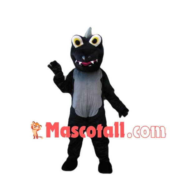 Simple Style Black Dinosaur Mascot Costume	