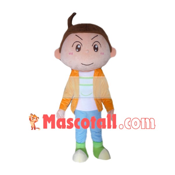 Shy Boy Mascot Costume