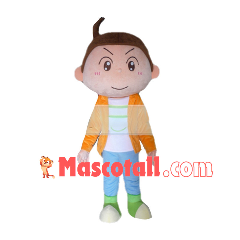 Shy Boy Mascot Costume