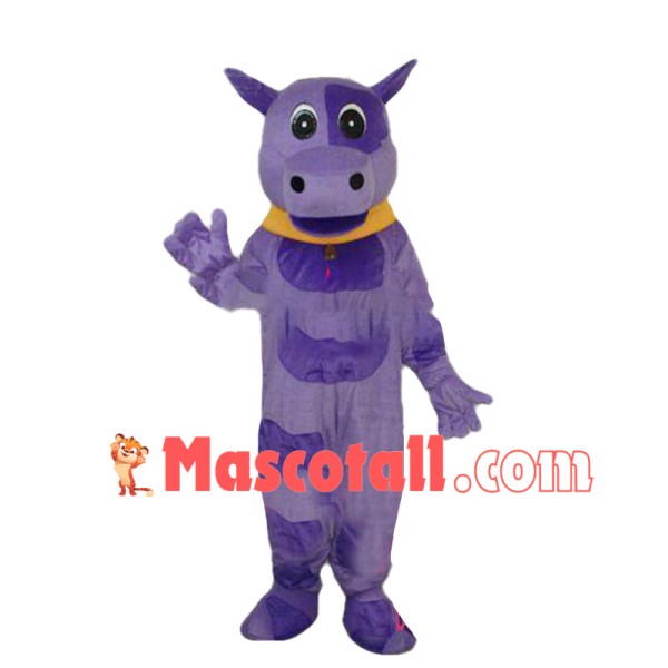 College Ephelia the Purple Cow Mascot Costume 