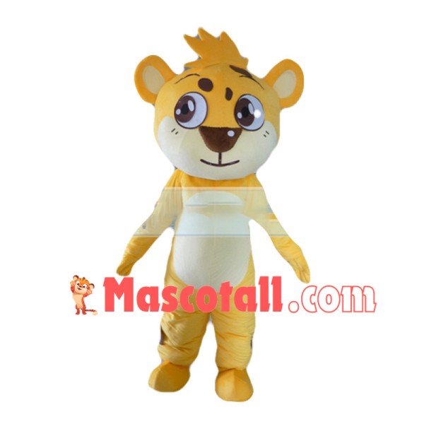 Cartoon Yellow Baby Tiger Mascot Costume