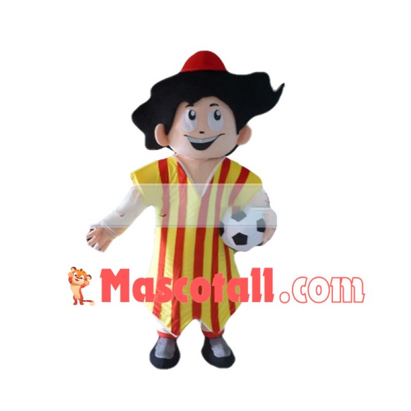 Barcelona Soccer Player Mascot Costume 