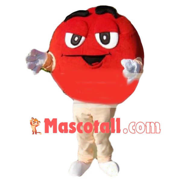 Funny Cartoon Red Chocolate Bean Mascot Costume	