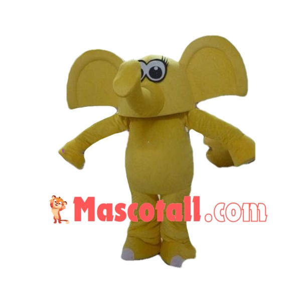 Cartoon Yellow Elephant Lightweight Mascot Costume 