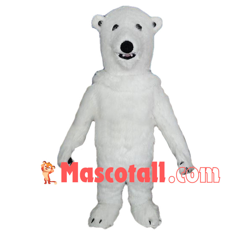 Real Life Furry Polar Bear Mascot Costume 