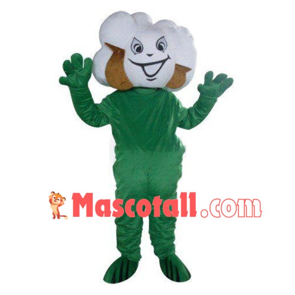 Cartoon Cotton Head Man Mascot Costume	