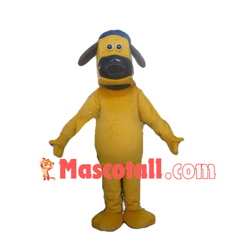Long-suffering Bitzer the Yellow Sheepdog Mascot Adult Costume 