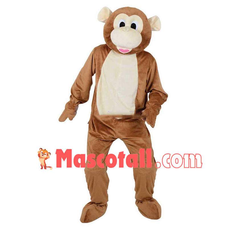 Lively Brown Monkey Mascot Costume 