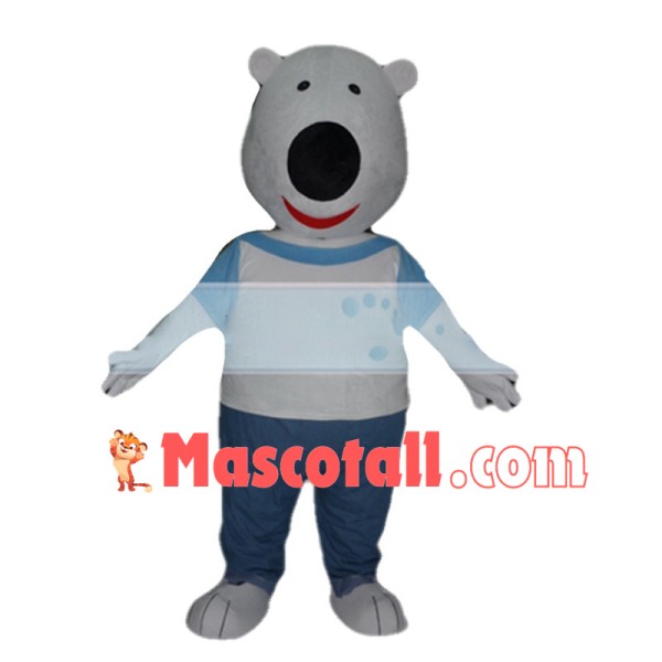 Simple Cartoon White Bear Mascot Costume