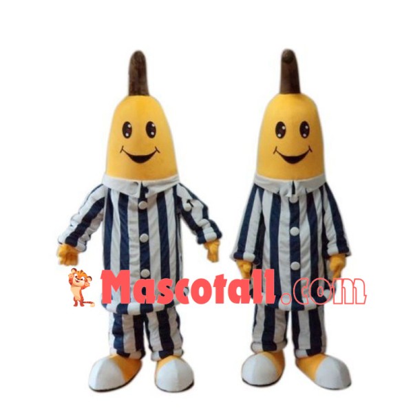 Deluxe Cartoon Banana In Pajamas Mascot Costume 