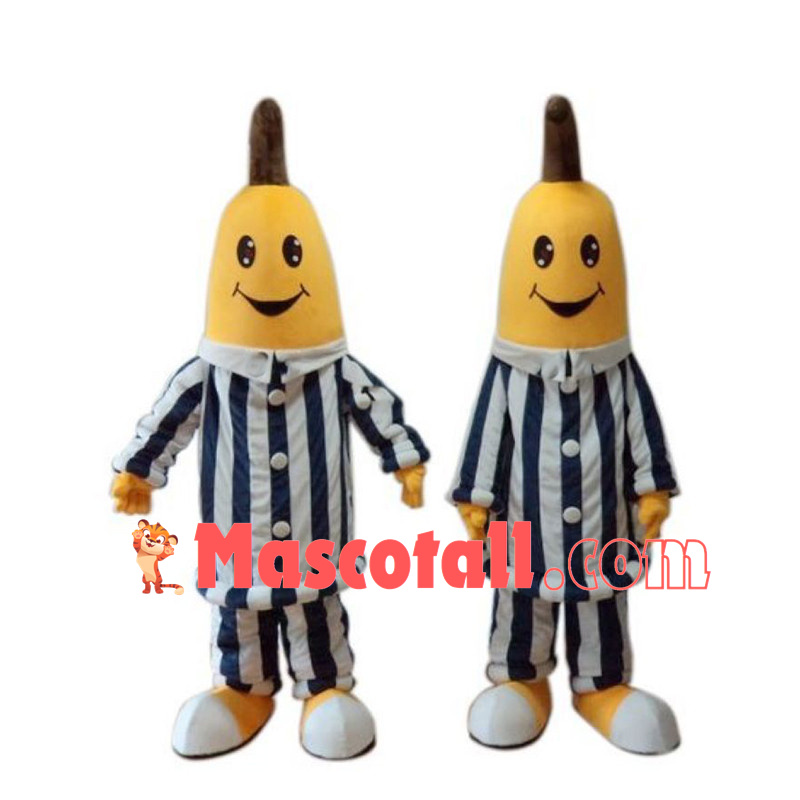 Deluxe Cartoon Banana In Pajamas Mascot Costume 