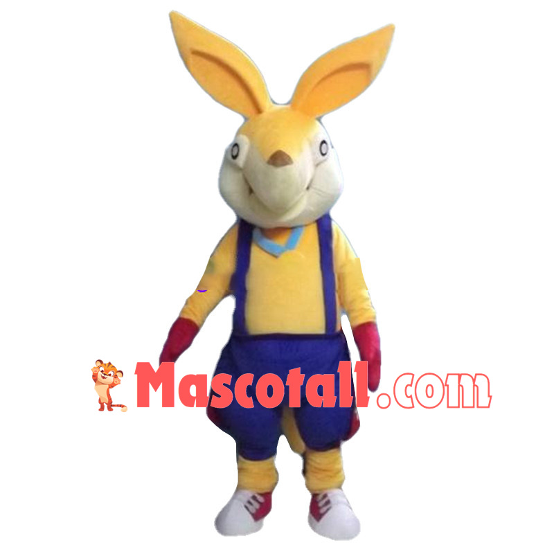 Adult Cartoon Yellow Kangaroo Mascot Costume