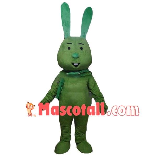 Funny Green Bunny Mascot Costume