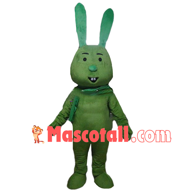 Funny Green Bunny Mascot Costume