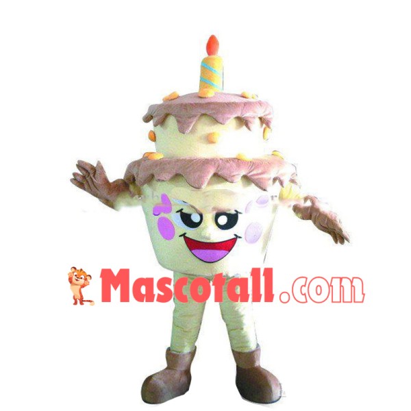 Lightweight Cartoon Double Birthday Cake Mascot Costume 