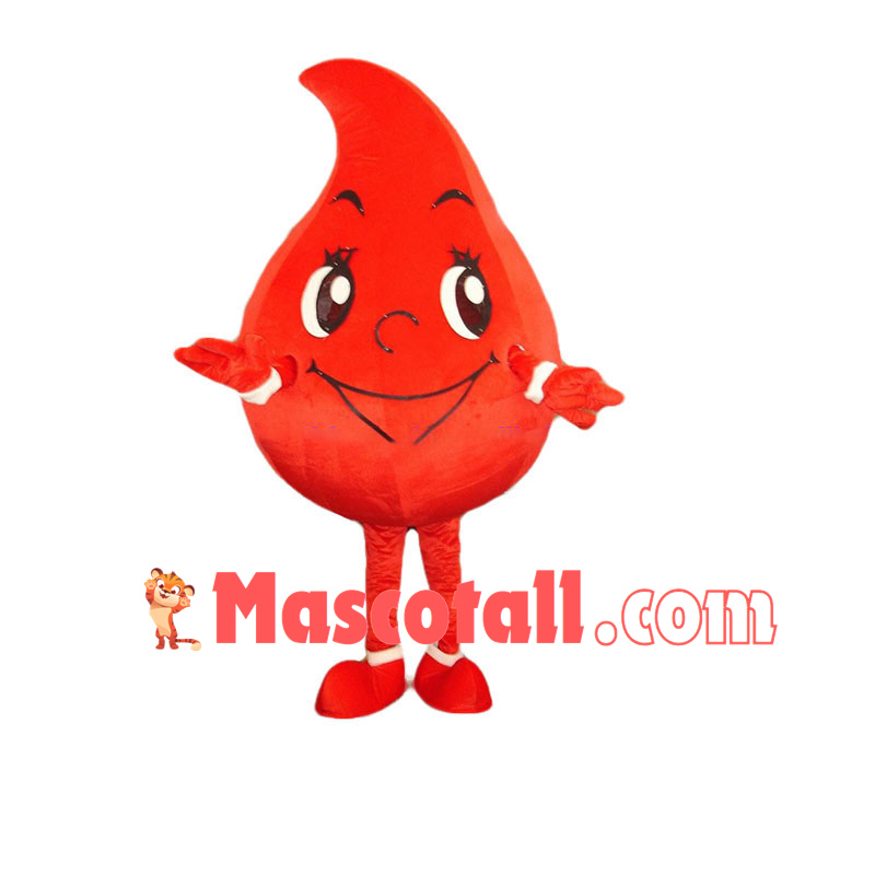Deluxe Cartoon Red Blood Drop Mascot Costume	 