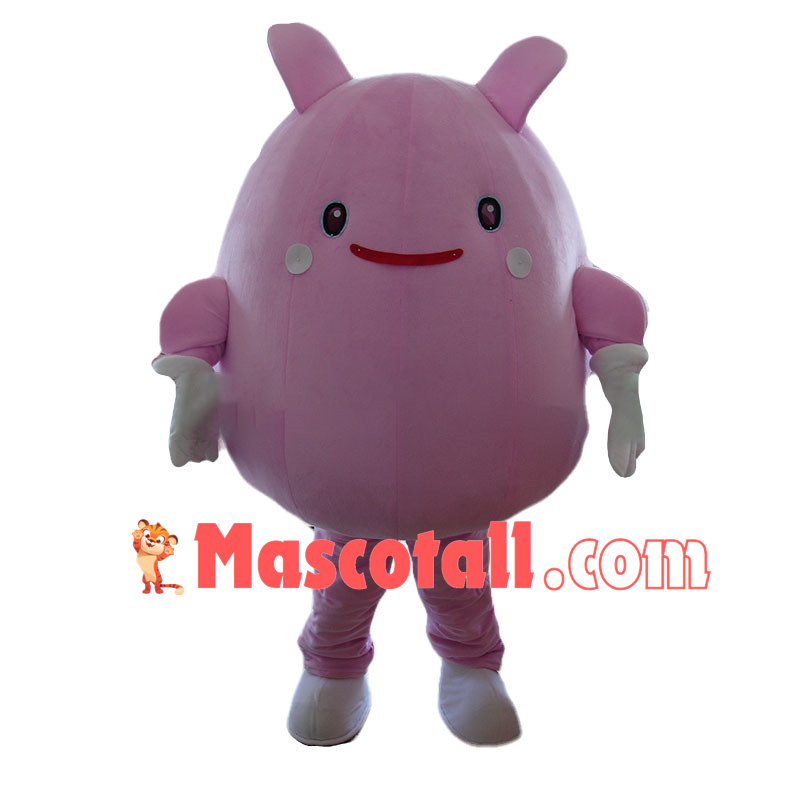 Pink Angel Cartoon Mascot Costume