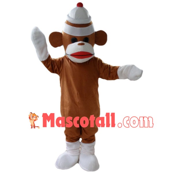 Sock Monkey Koko Mascot Costume 
