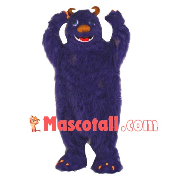 Lovely Blue Fur Monster Mascot Costume 