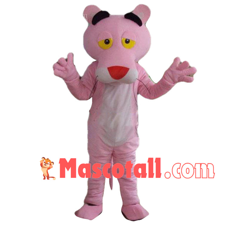 Mischievous Pink Panther Mascot Cartoon Character Costume