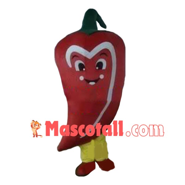 Deluxe Cartoon Red Pepper Mascot Adult Costume 