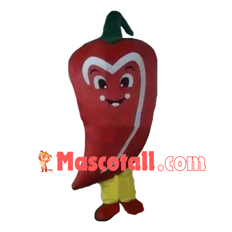 Deluxe Cartoon Red Pepper Mascot Adult Costume 