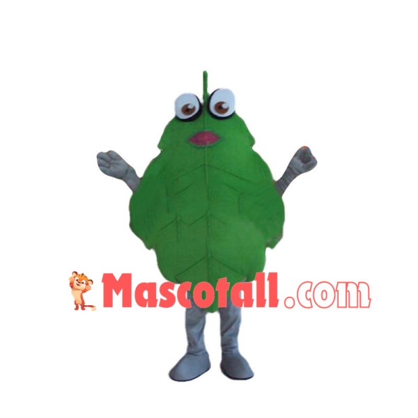 Deluxe Green Leaf  Mascot Cartoon Costume 