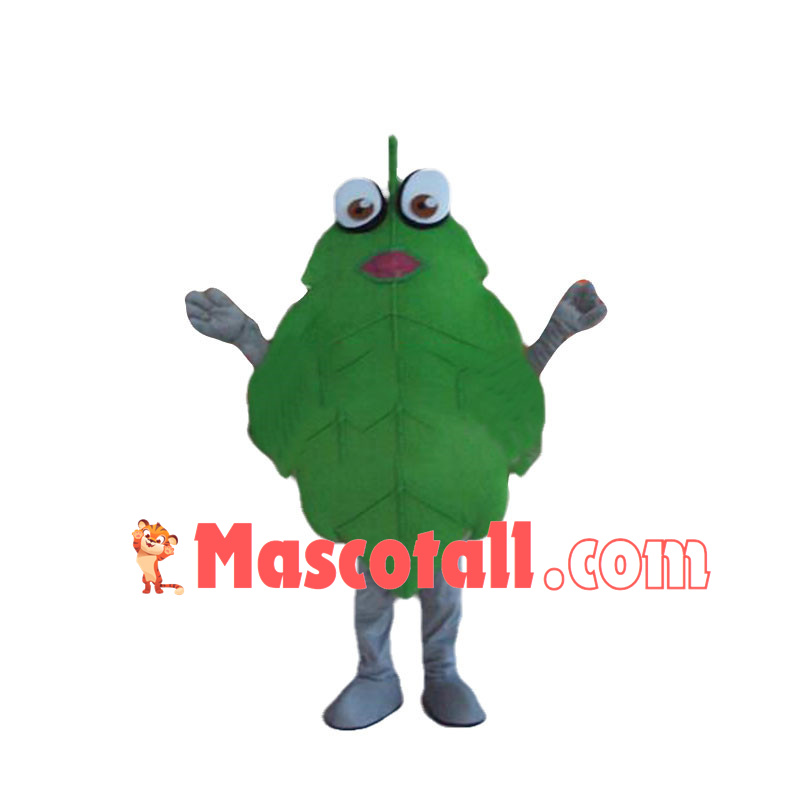 Deluxe Green Leaf  Mascot Cartoon Costume 