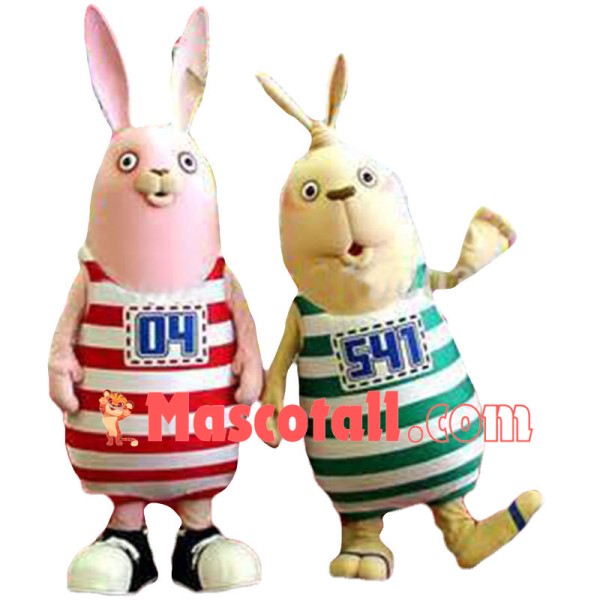 Carefree Rabbit Putin In Jail & Apathetic Rabbit Kirenenko In Jail Mascot Costume	