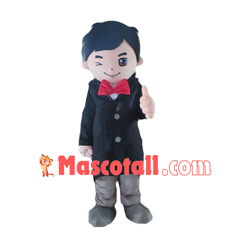 Winking Gentleman Mascot Costume