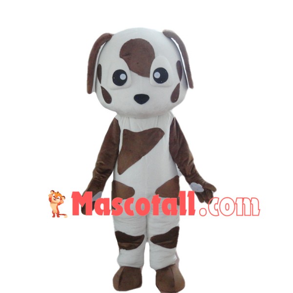 Cute Brown Dalmatian Puppy Mascot Costume 