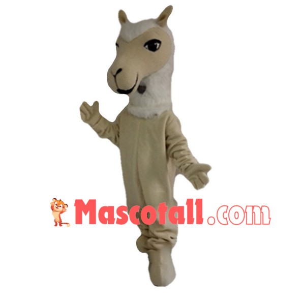 Beige Horse Mascot Costume For Adult