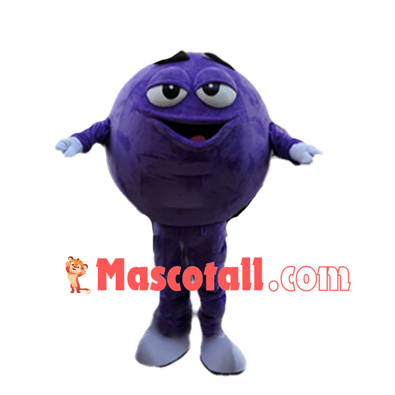 Lightweight Cartoon Purple Chocolate Candy Mascot Adult Costume	