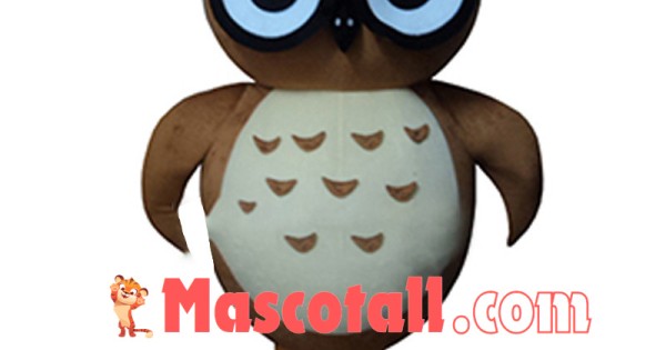 Deluxe Brown Owl Cartoon Mascot Costume