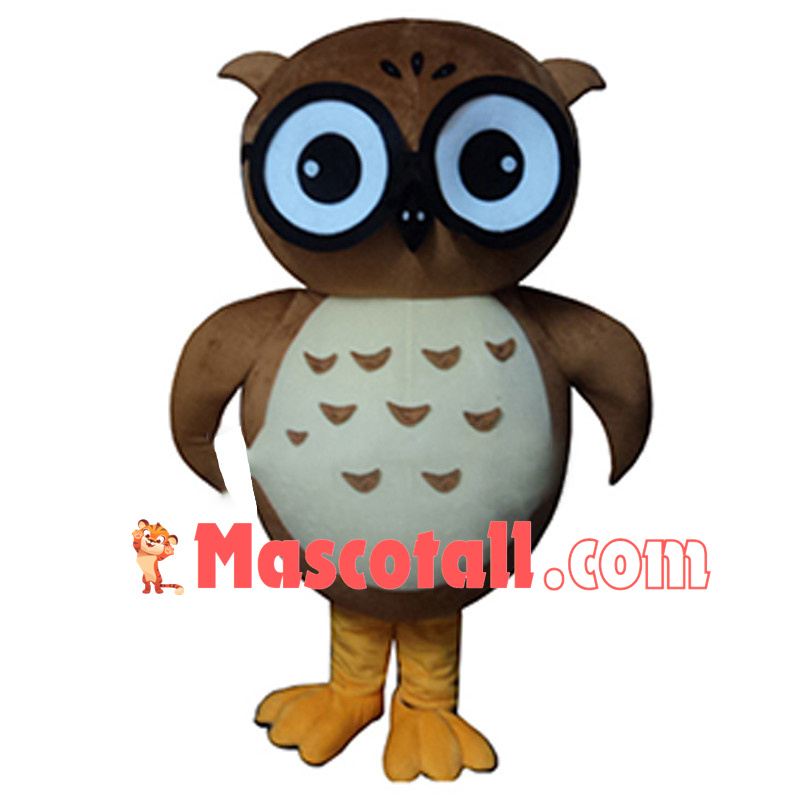 Deluxe Brown Owl Cartoon Mascot Costume