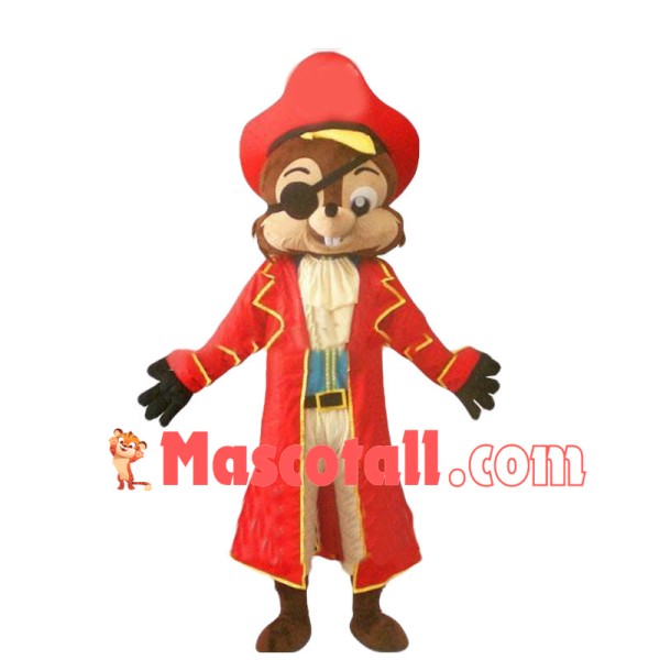 Pirate Squirrel Mascot Costume 