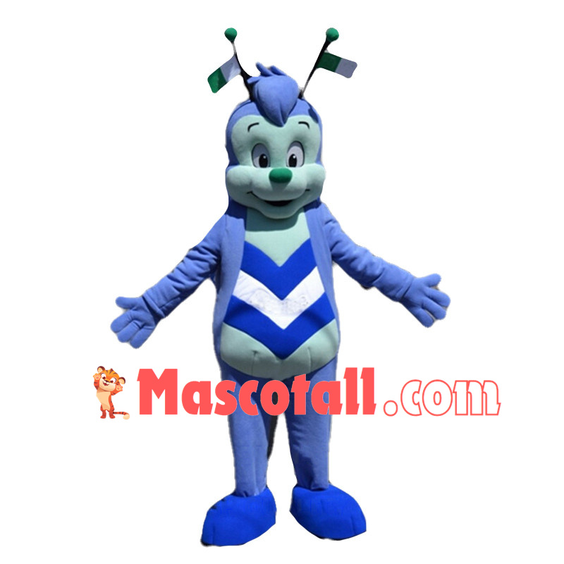Futuristic Blue Butterfly Mascot Costume	