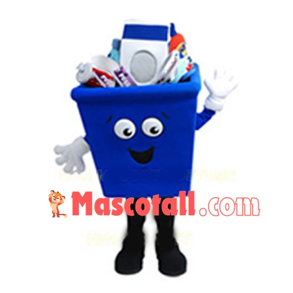 Lightweight Cartoon Blue Bathroom Toilet Cleaning Tidy Storage Box Mascot Adult Costume	