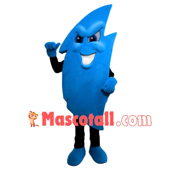 Electric Blue Storm High School Mascot Cartoon Costume 