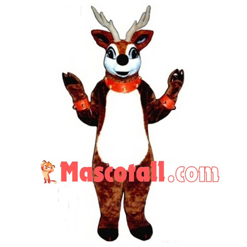 Christmas Reindeer With Bells Mascot Costume	