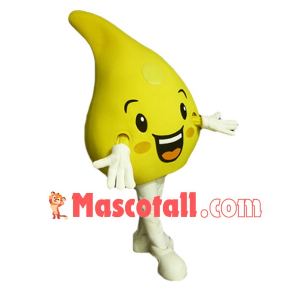 Huge Cartoon Golden Oil Drop Mascot Costume 