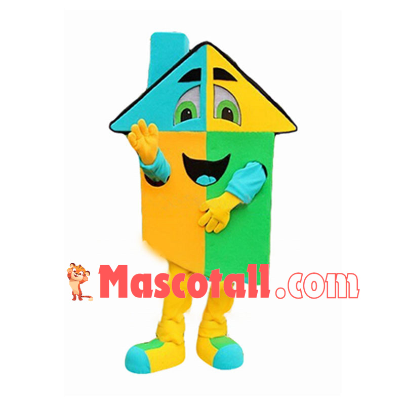 Deluxe Colored House Lightweight Mascot Costume 	