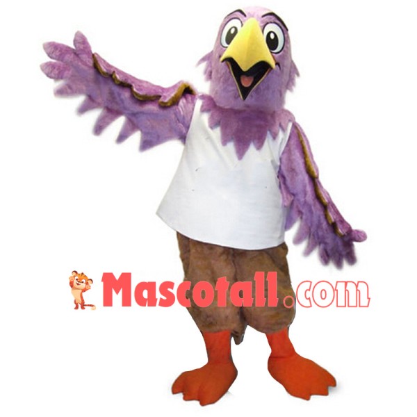 Purple Eggie the Eagle Cathedral Mascot Costume 	